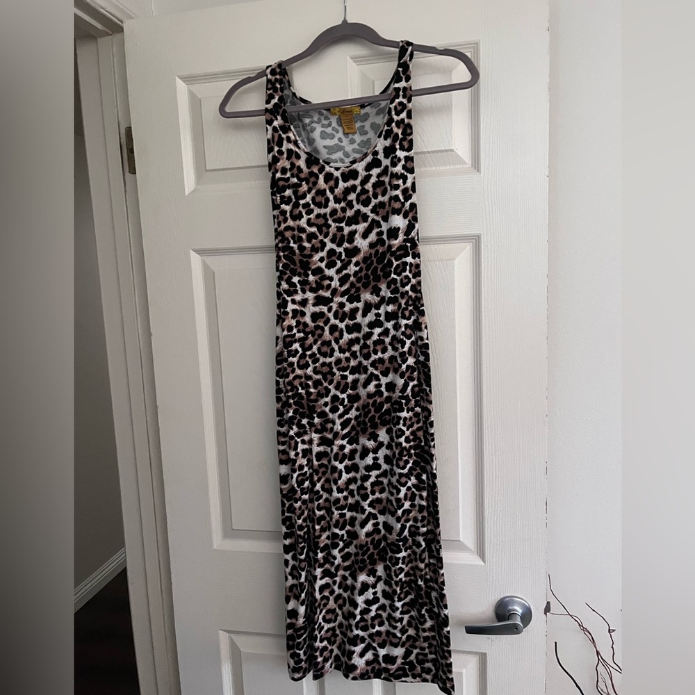Leopard Print Sleeveless Dress